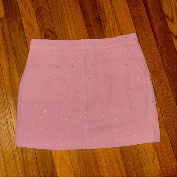 Beulah Rhinestone Pink Mini Skirt - Size Medium - Picture 4 of 9